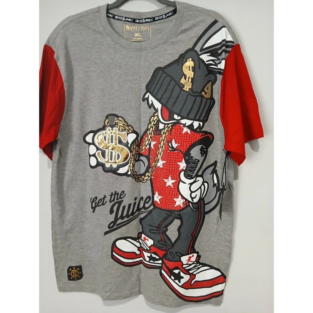 Switch Remarkable. T-shirt Bugs Bunny "Get The Juice". Men's Size Extra Large.
